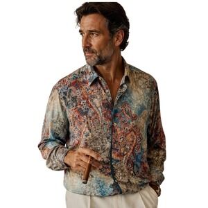 Cigar Couture Signature Mens Paisley  Print Design Western  Medium